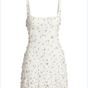 Jonathan Simkhai White Embellished Mini Dress